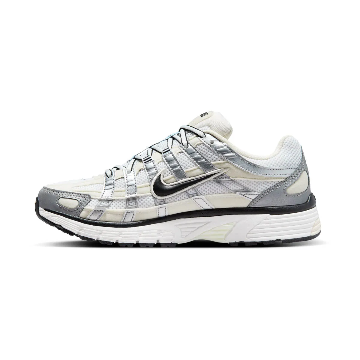 Nike P-6000 'Coconut Milk Metallic Silver' Women's Shoes Responsive Rebound Ground Contact Sole