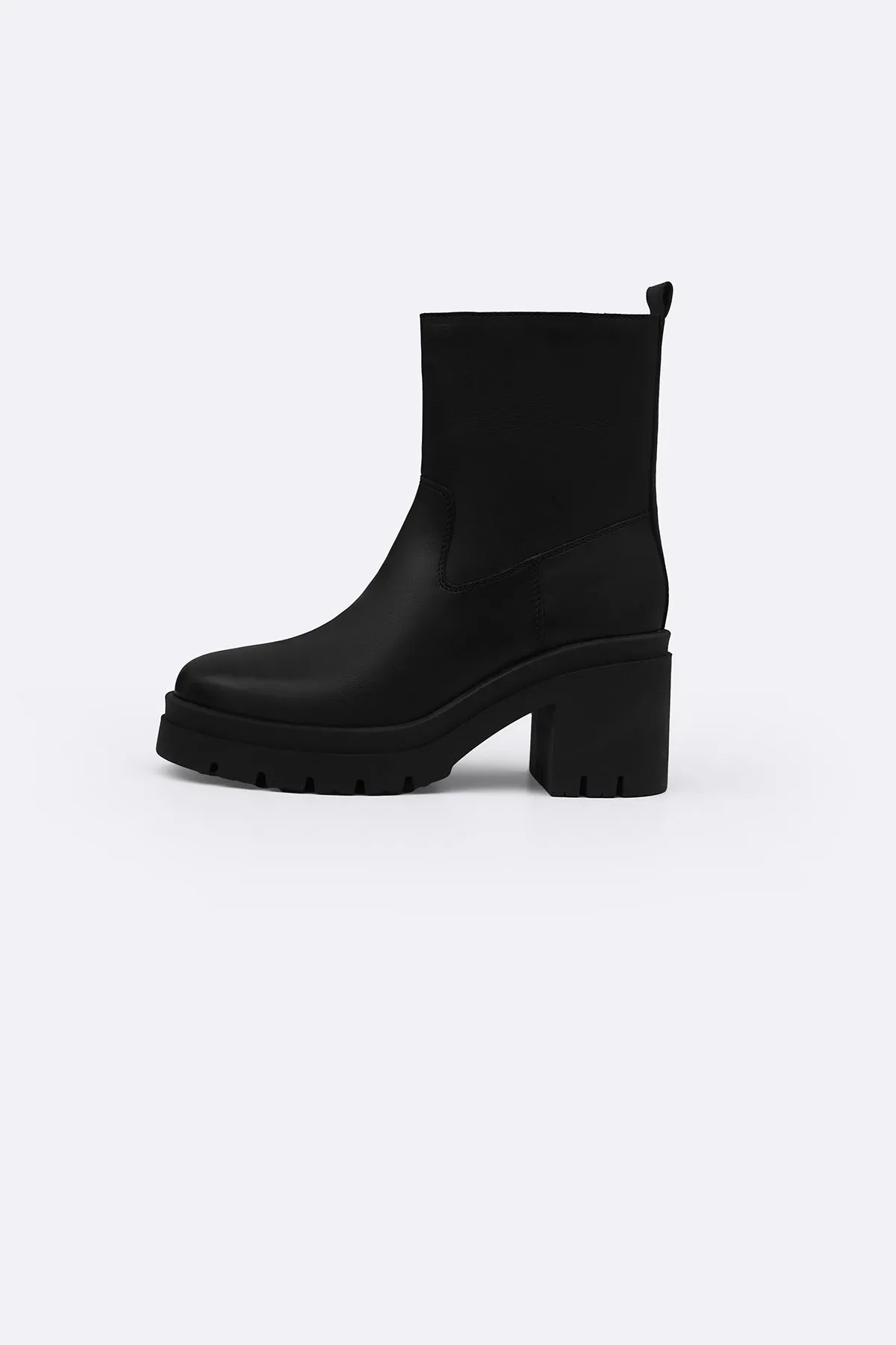 Reliable stability Impact Resistant Toe LEATHER PLATFORM BOOTS