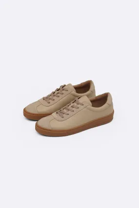 Smooth zipper closure sunny - day shoes LOW-TOP LEATHER SNEAKERS