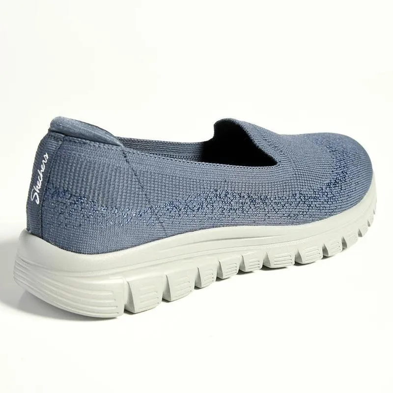 Skechers Graceful Active Slip On Sneaker - Navy Lace Comfort Contoured Support