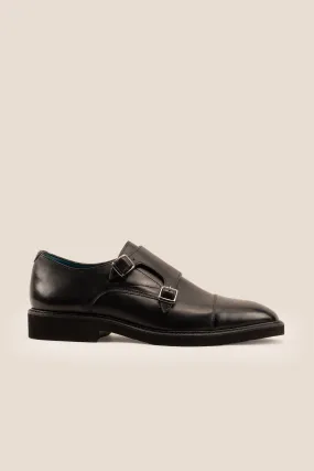 Cap Toe Design Subtle Class Garson Black