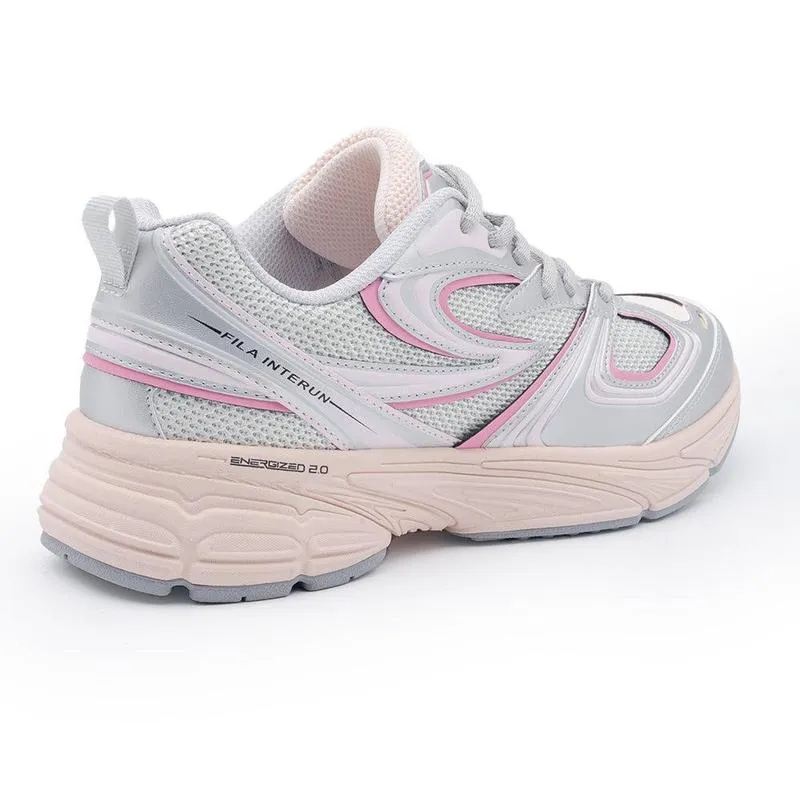FILA Interun  Sneaker - Grey / Pink Weekend Plans Structural Weave Technology