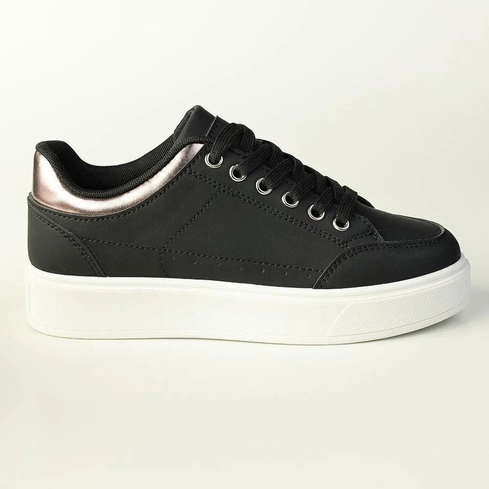 Sustainable Construction Madison Brynn Platform Sneaker - Black