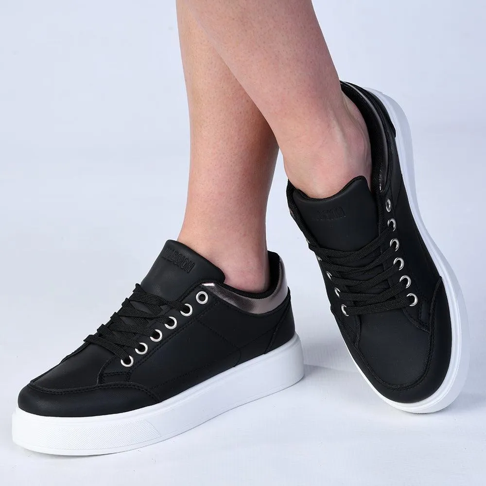 Madison Brynn Platform Sneaker - Black Long Lasting Traction Weekend Hikes