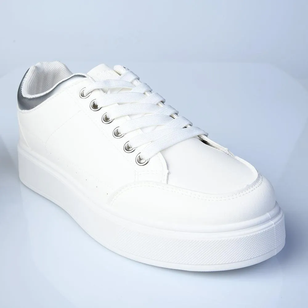Madison Brynn Platform Sneaker - White Anti Slip Traction