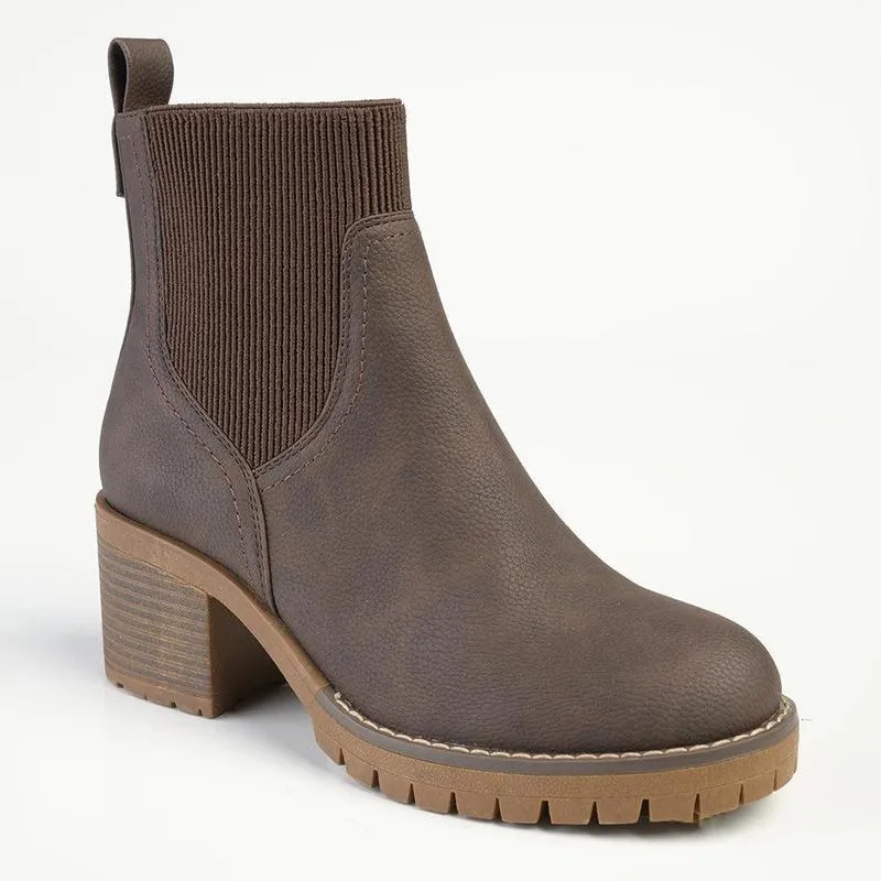Madison Ella 2 Ribbed Gusset Ankle Boot - Chocolate All-Purpose Sporty Look
