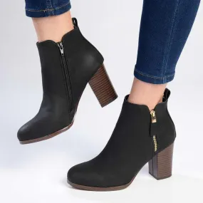 Madison Fern Ankle Boot - Black Urban Style