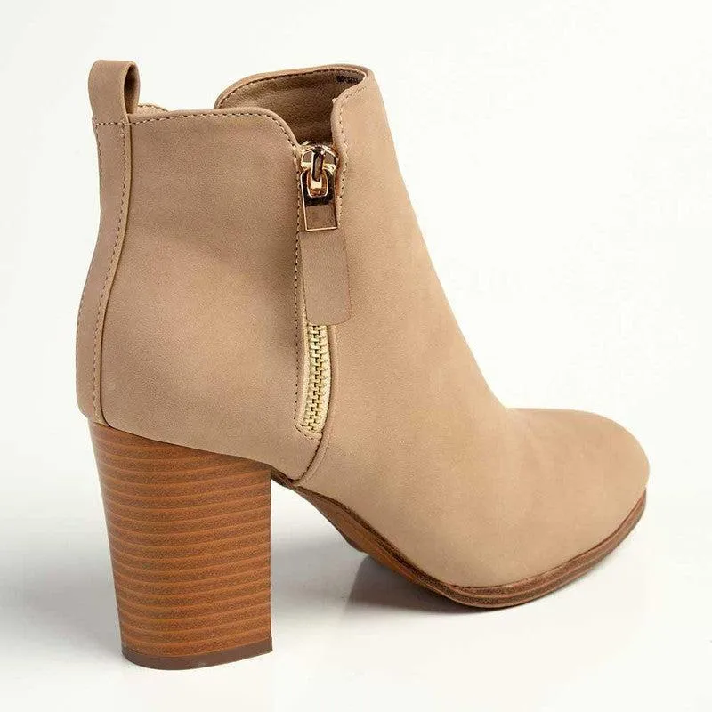 Weekend Wear Madison Fern Ankle Boot - Taupe