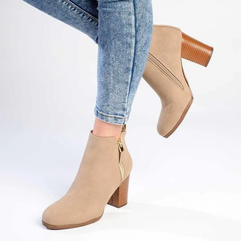 Madison Fern Ankle Boot - Taupe Motor Edge Hyperlock Heel Support