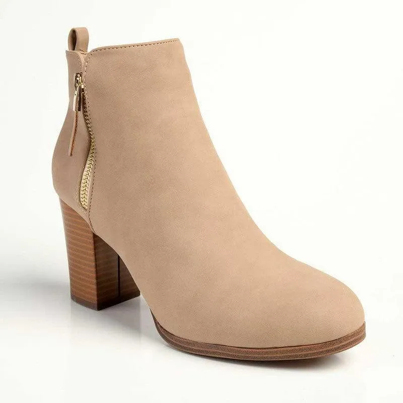 Madison Fern Ankle Boot - Taupe Mountain Side