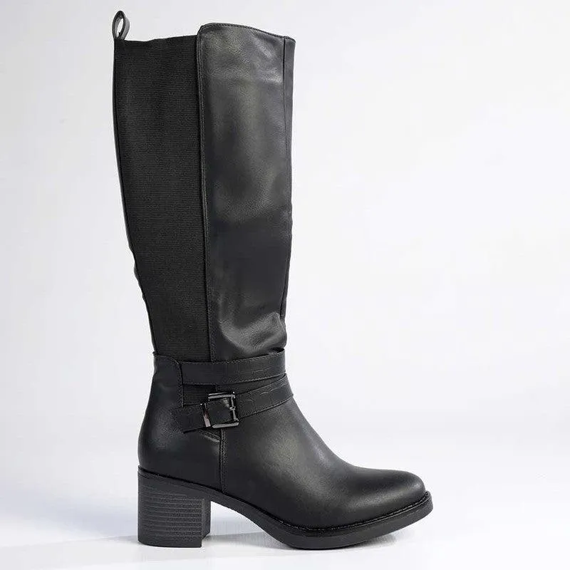 Minimalist Madison Gabriella 2 Long Gusset Boots - Black
