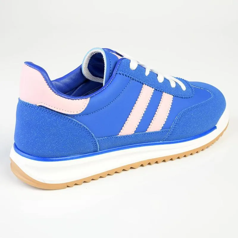 Weekend Pick Effortless Walk Madison Kel Ladies Fashion Sneaker - Blue / Pink