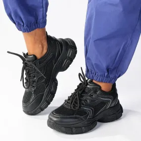 Modern Routine Madison Ladies High Fashion Apollo Sneaker - Black