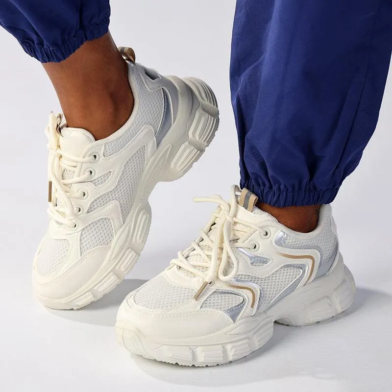 Cozy Fit Madison Ladies High Fashion Apollo Sneaker - Off White