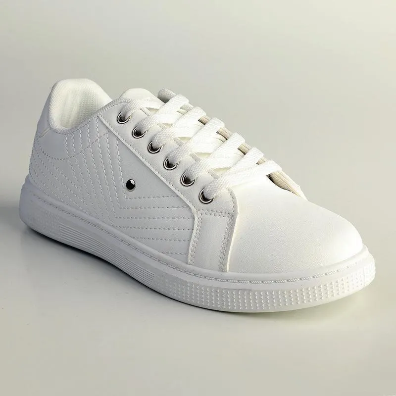 Sculpted comfort Madison Ladies High Fashion Monroe Sneaker - White