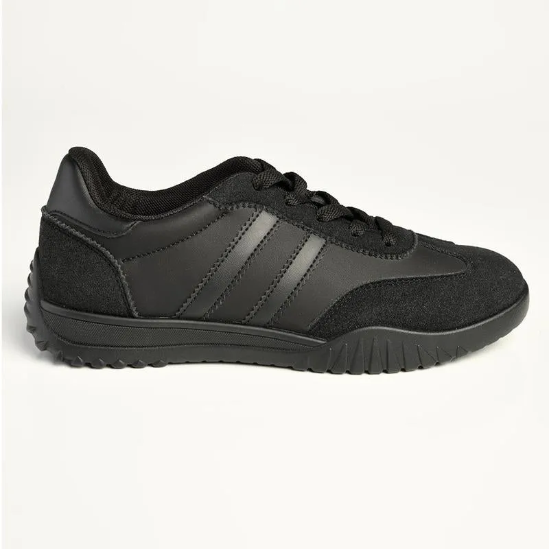 Stitchless Construction Madison Madi Ladies Fashion Sneaker - Black Mono