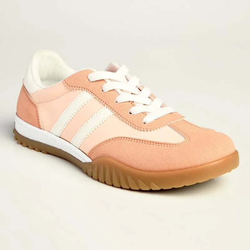 Breathable Upper Design Long Commute Madison Madi Ladies Fashion Sneaker - Pink