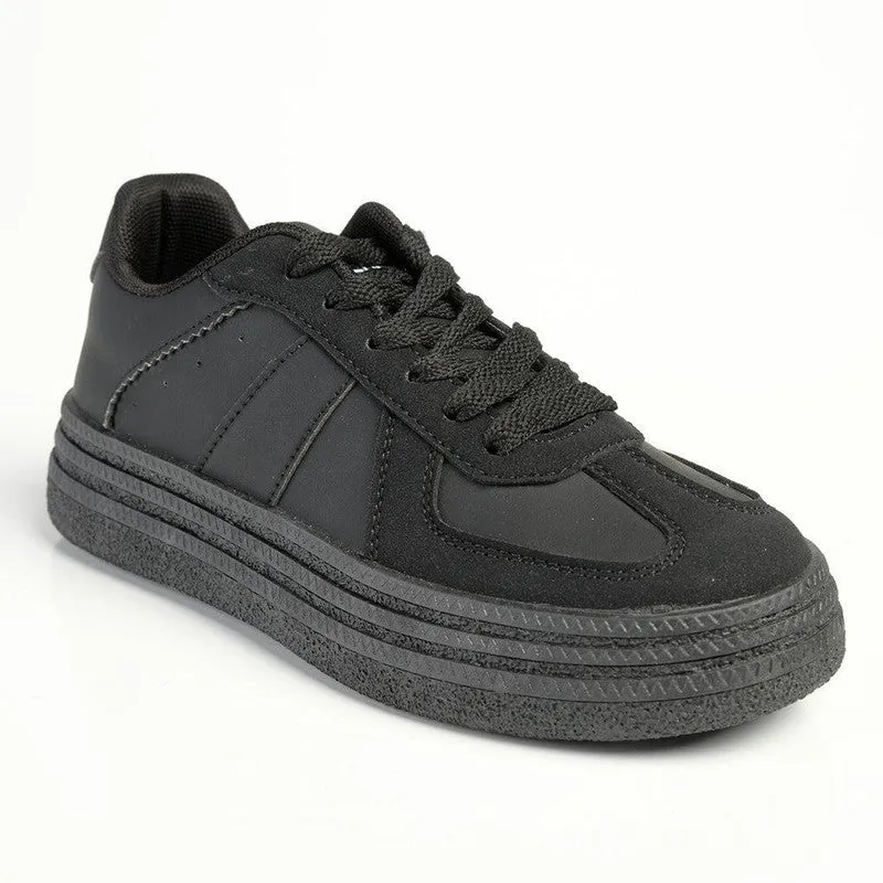 All-day arch support Impact Diffusion Madison Platform Lace Up Fashion Sneaker - Black
