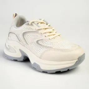 Madison Toni Chunky Sneaker - Nude Back friendly Durable Eyelets