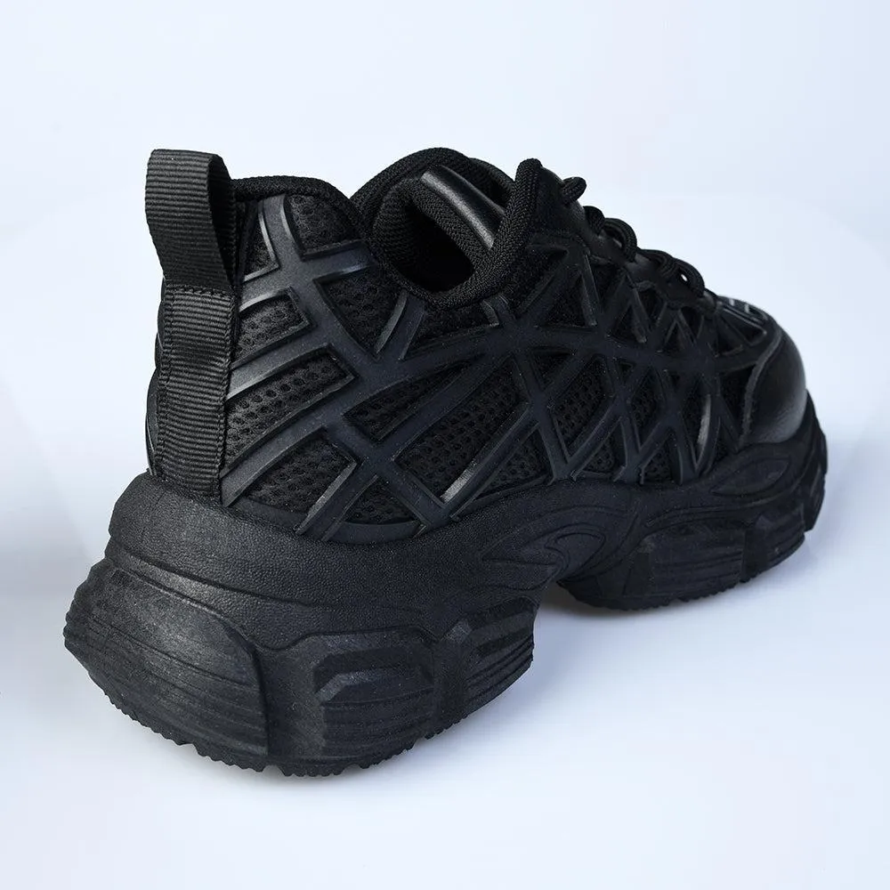 Anti Slip Madison Webster Chunky Sneaker  - Black Mono