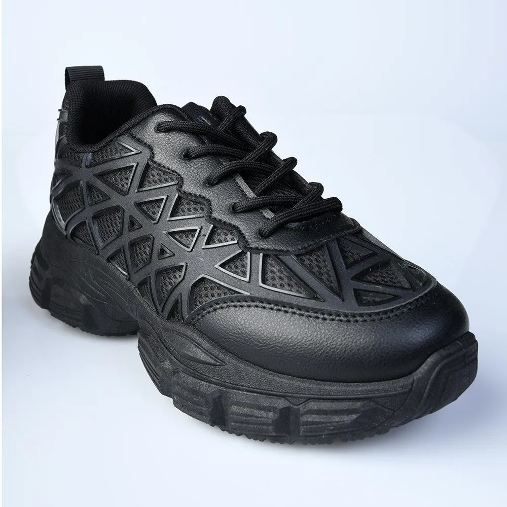 Arch Stabilization Shock Absorbing Layer Madison Webster Chunky Sneaker  - Black Mono