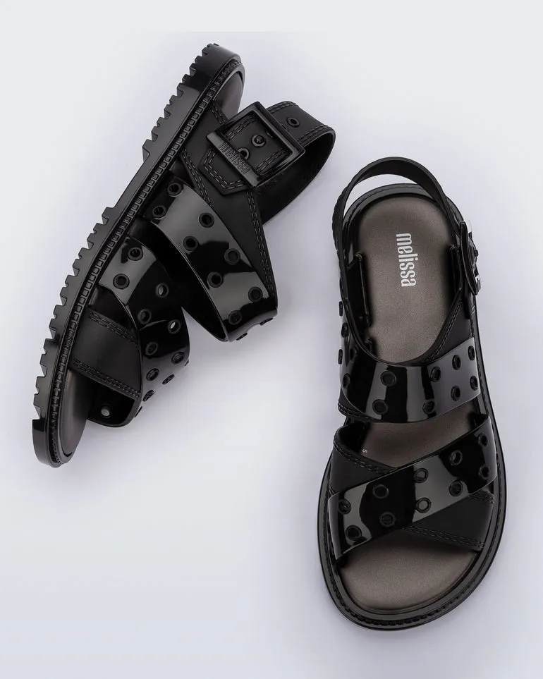 Sculpted stability Lock Sandal Ad - Black