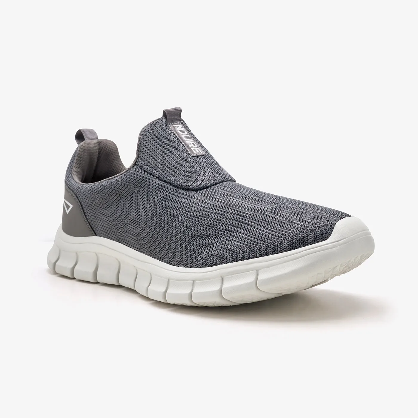 Men??s Grey Slip-On Sneakers Contemporary ease