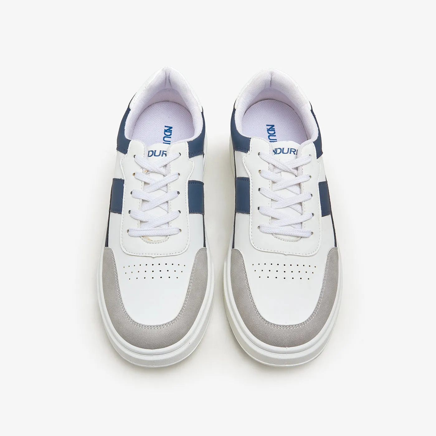 Men's Panelled Lace-Up Sneakers Collapsible Heel Reflective accents