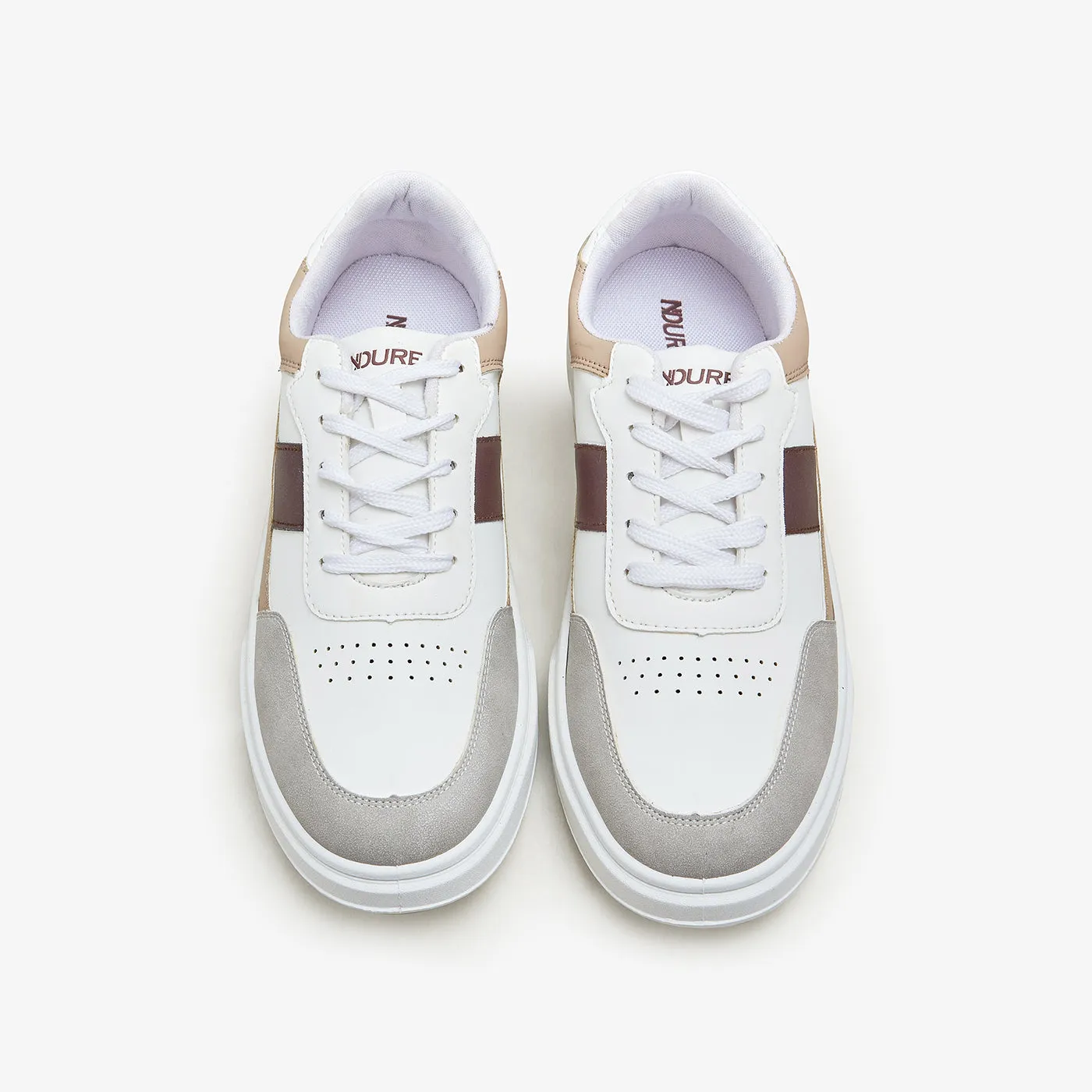 Layered Chic Men's Panelled Lace-Up Sneakers