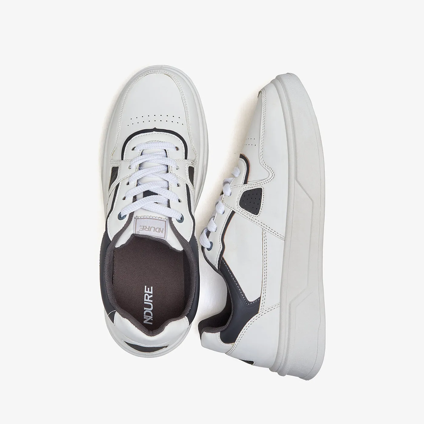 Men's Panelled Lace-Up Sneakers Ethically Sourced Materials