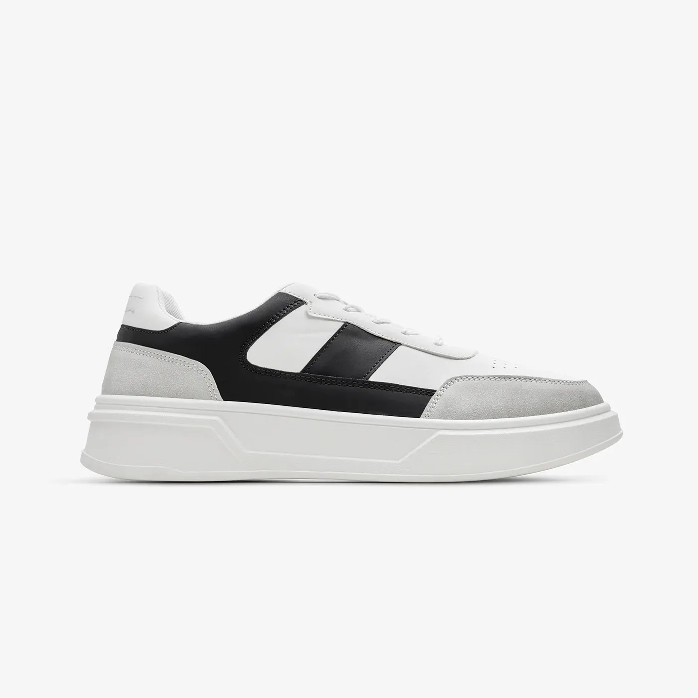 Men's Panelled Lace-Up Sneakers Warm Lining