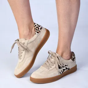 Casual Routine Run Friendly Julz Lumi Leather Sneaker - Taupe