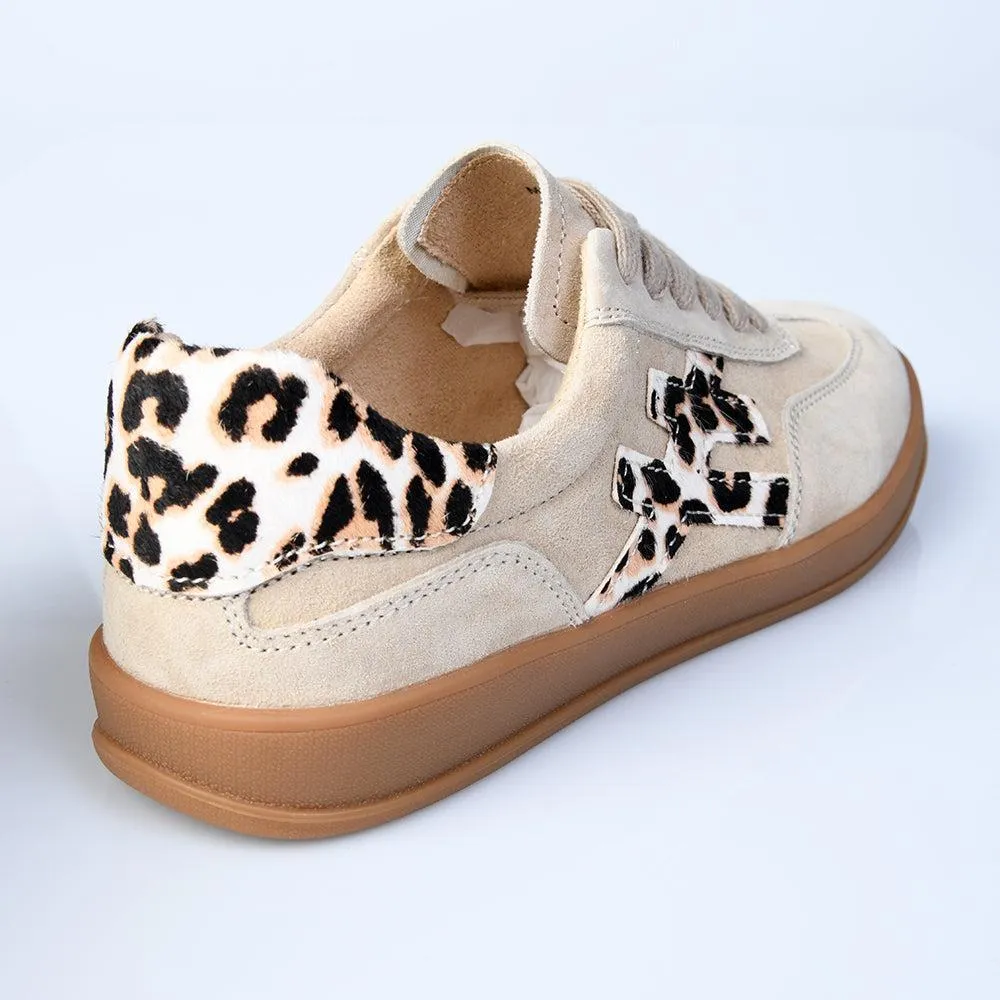 Julz Lumi Leather Sneaker - Taupe Classy stability