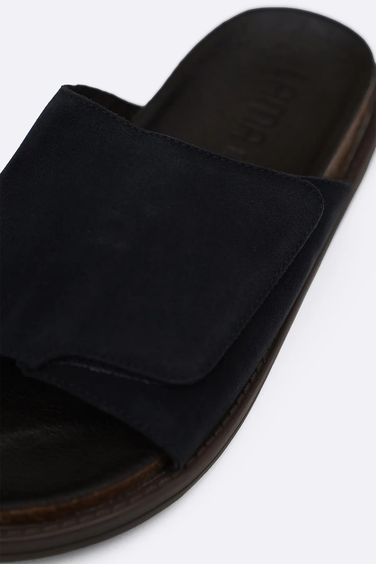 Reflective Safety Details Barefoot feel MONO SUEDE SLIDES