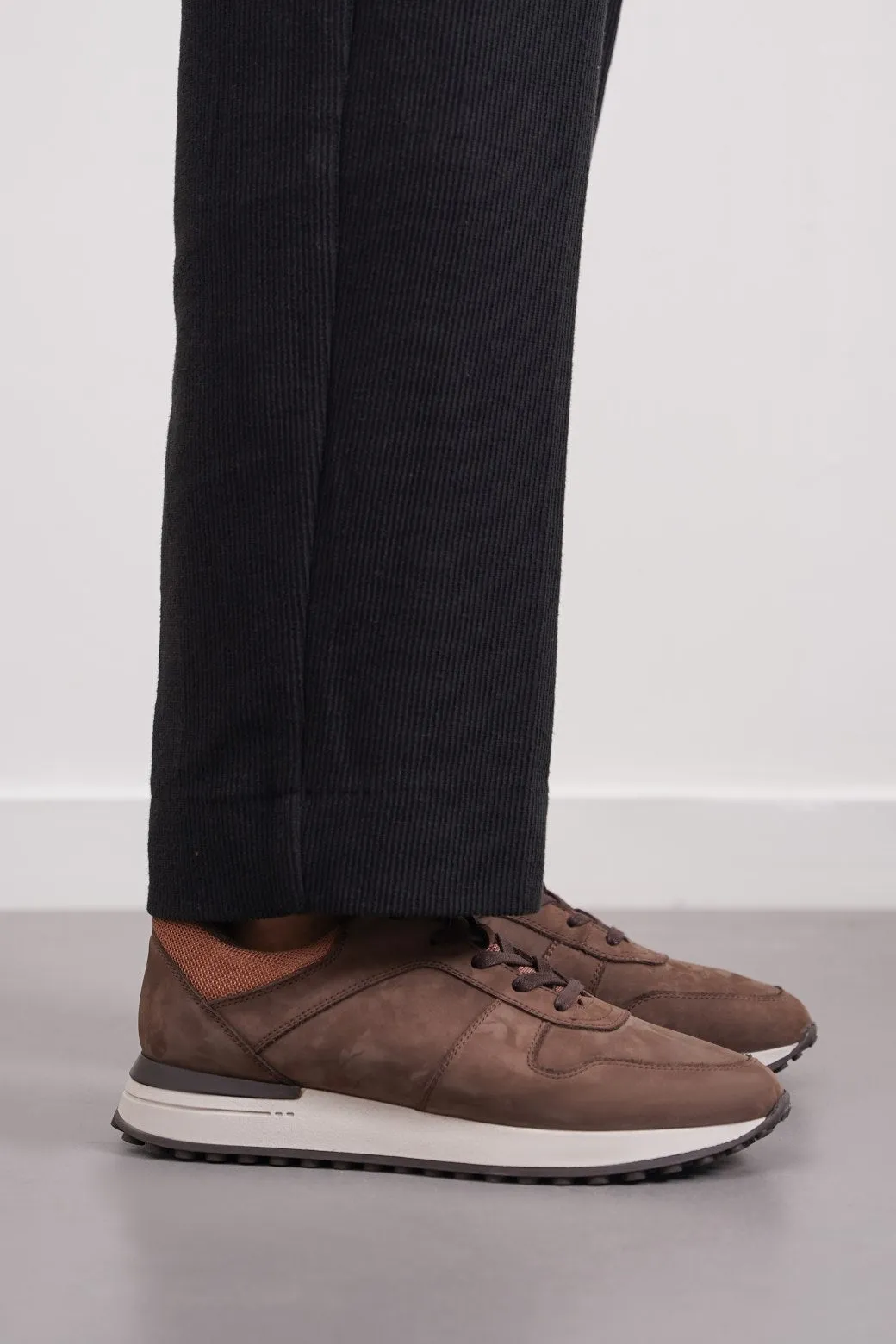 MONOTONE LEATHER SNEAKERS Recycled Rubber