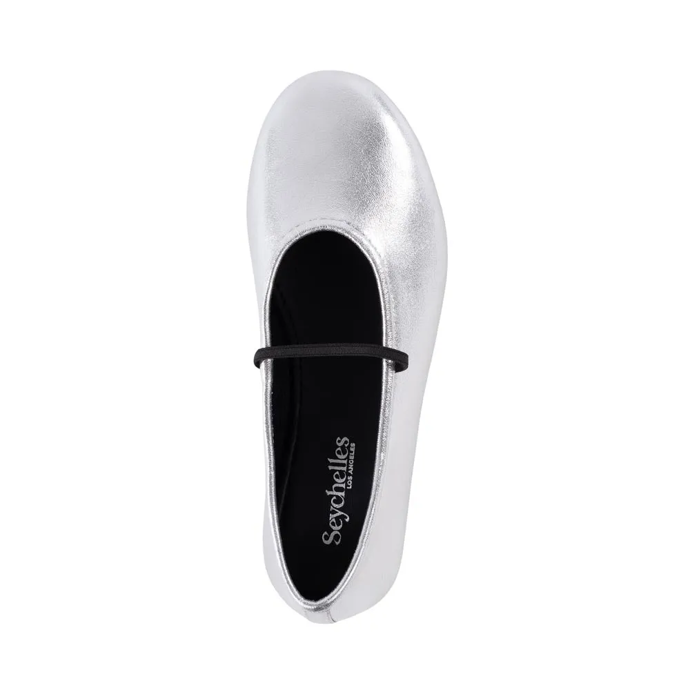 Neon Moon Ballet Flats - Silver Dynamic lining