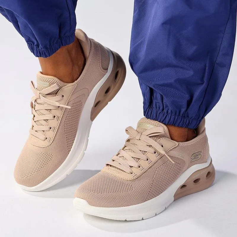 Compression Knit Upper Skechers Bobs Arc Waves 2.0 Sports Sneaker - Tan