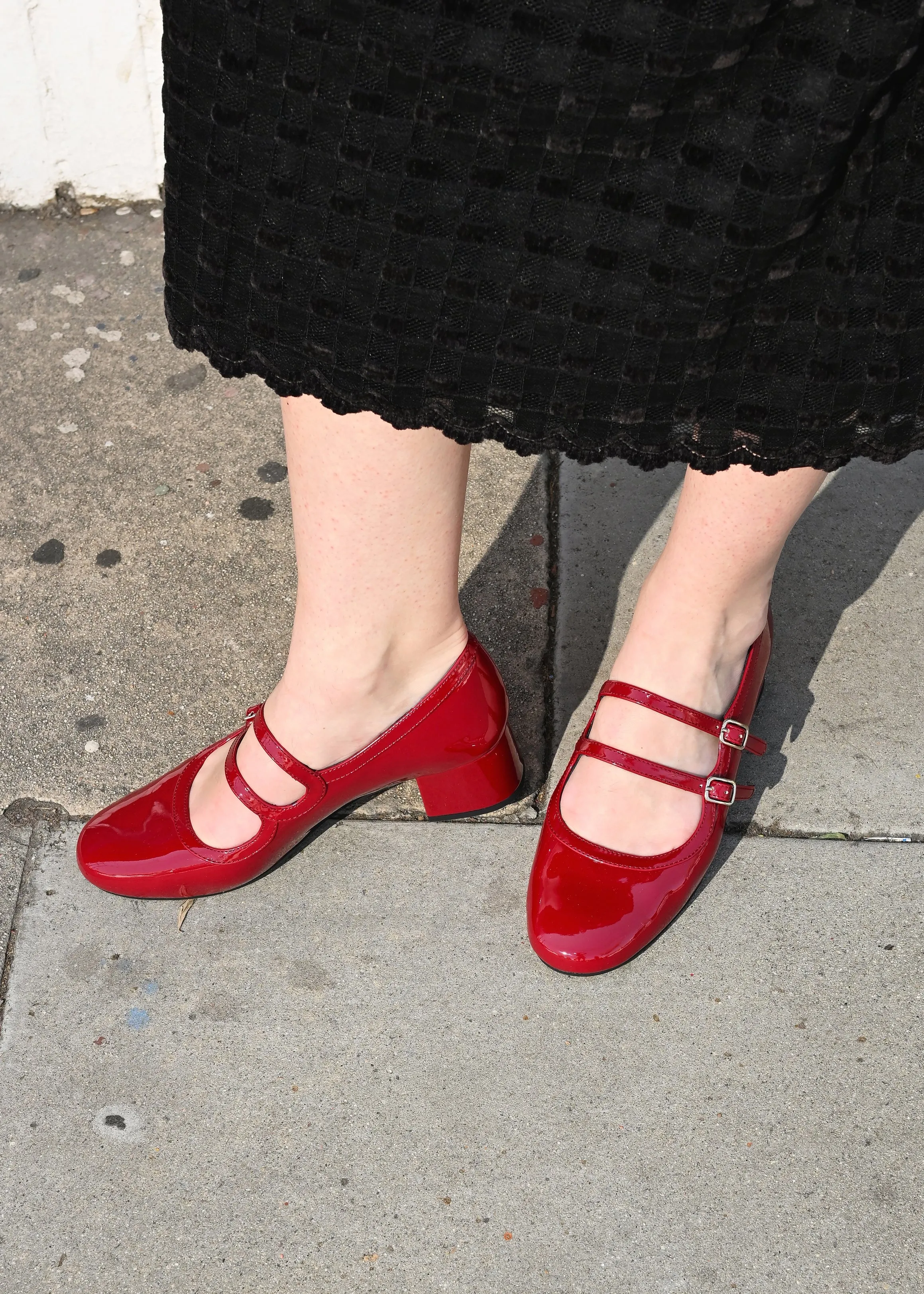 Gatsby Heel - Red traveler Stretchy Material