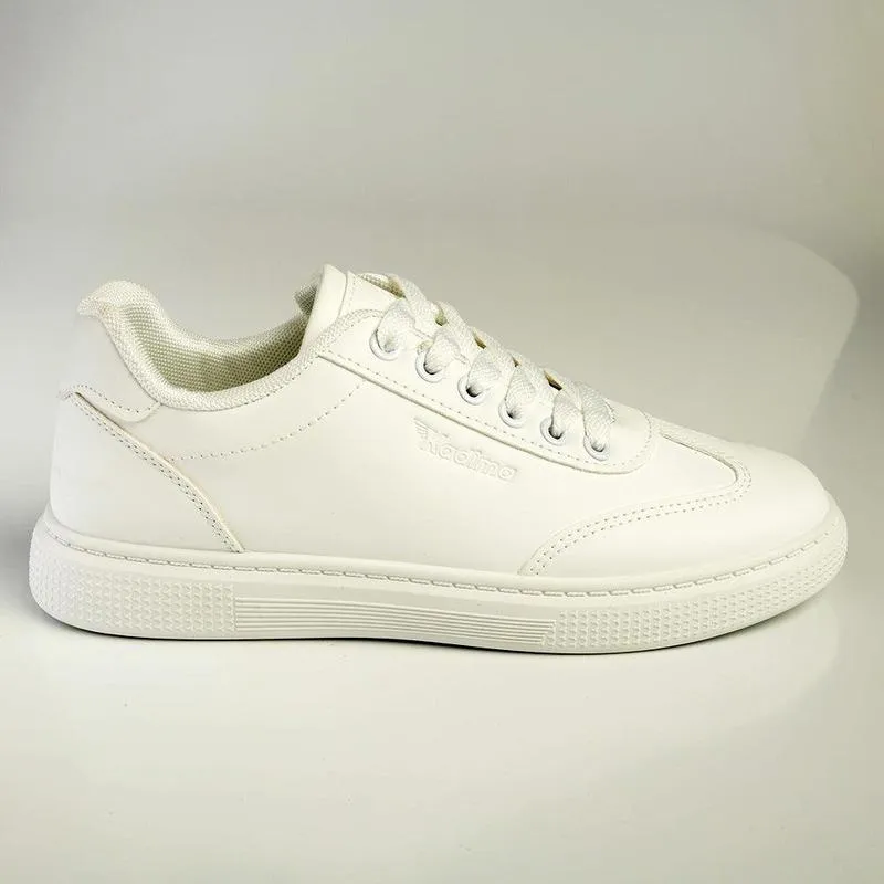 Elite performance Ventilated Upper Kadima Wing Tip Sneaker - White Mono