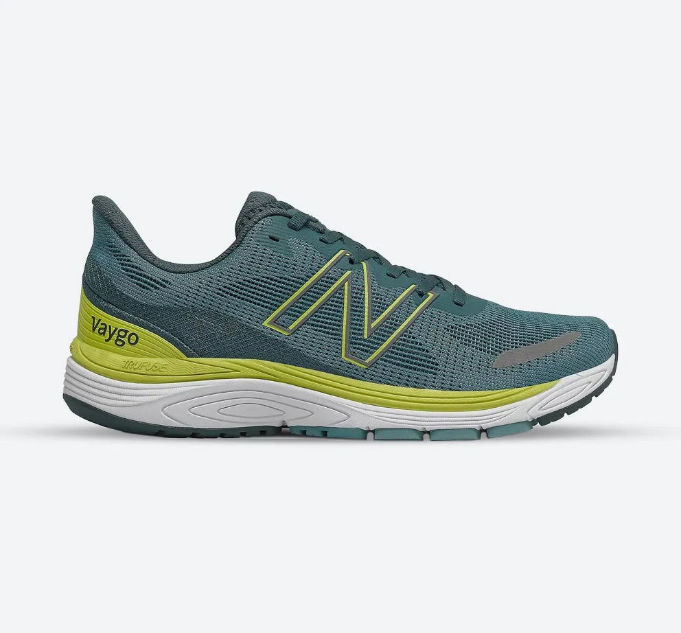 Men's Wide Fit New Balance MVYGOLY2 Vaygo Running Trainers - Green/Yellow Walk Routine Modern Casual