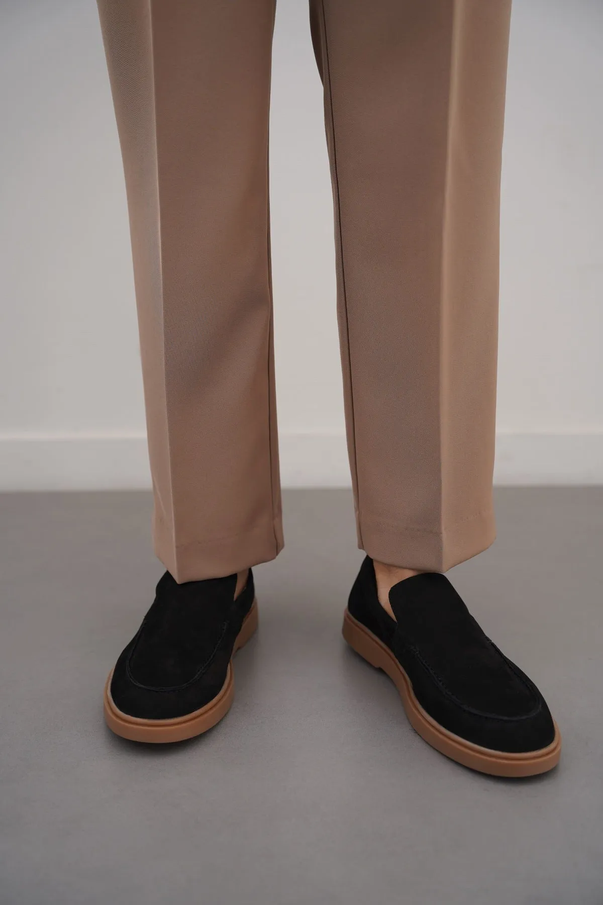 shopping afternoon NUBUCK LEATHER LOAFERS