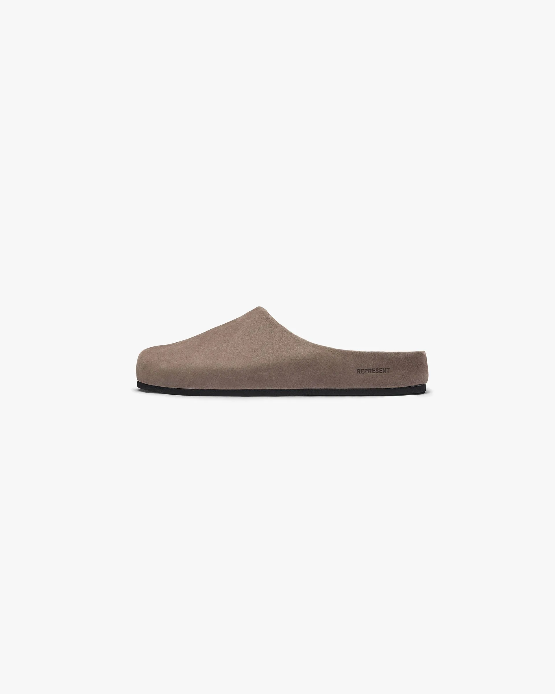Nubuck Mule - Mocha Stackable Stretch Panels