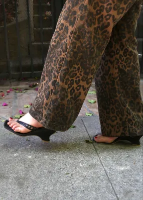 Nullah Wedges - Onyx Raffia Elasticated Collar