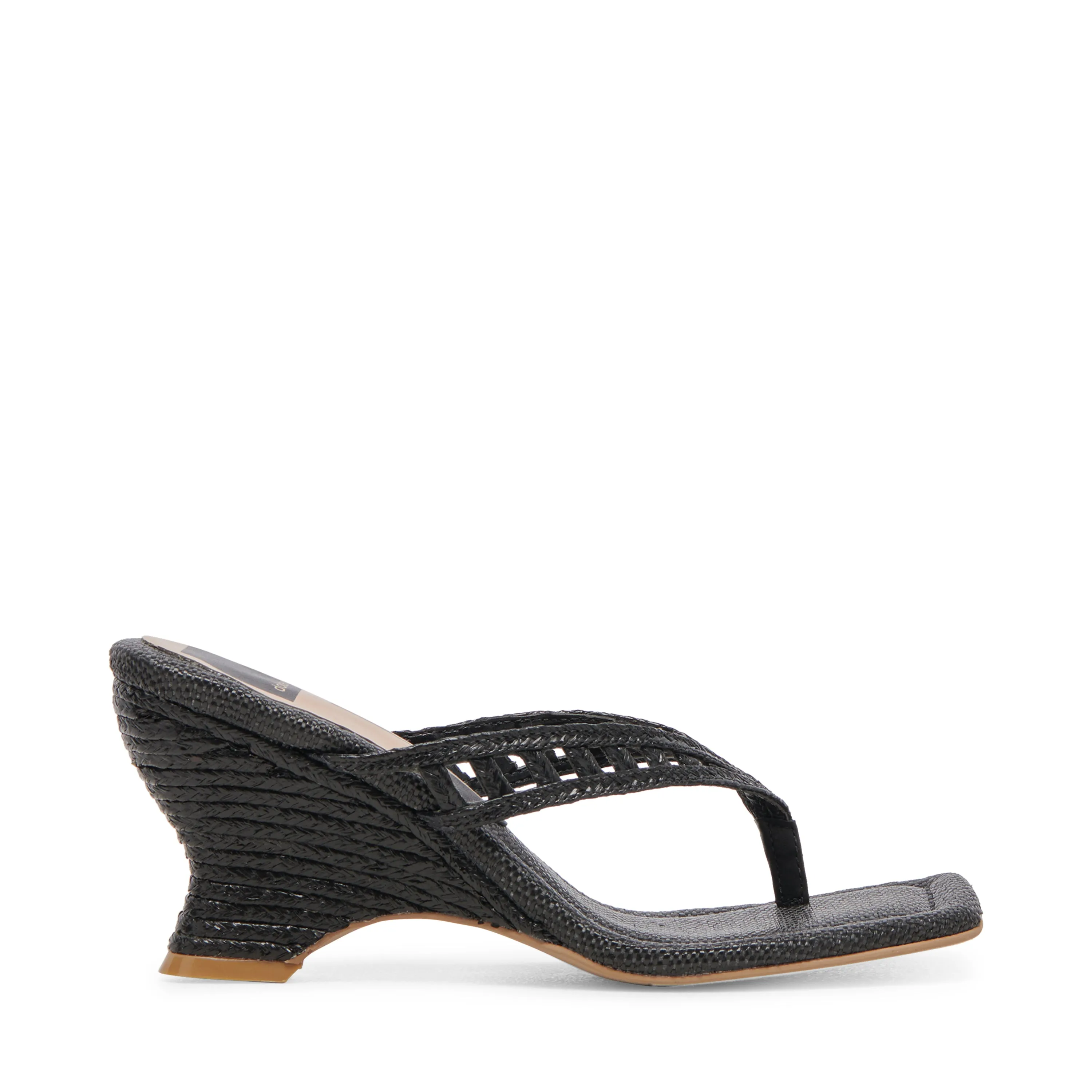 party - style tennis - style Nullah Wedges - Onyx Raffia