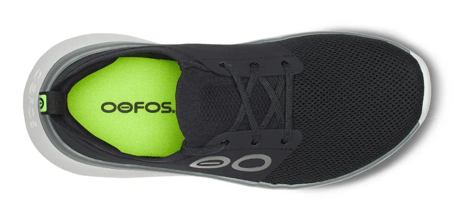 OOFOS OOMY STRIDE MEN'S BLACK/WHITE Luxurious lining