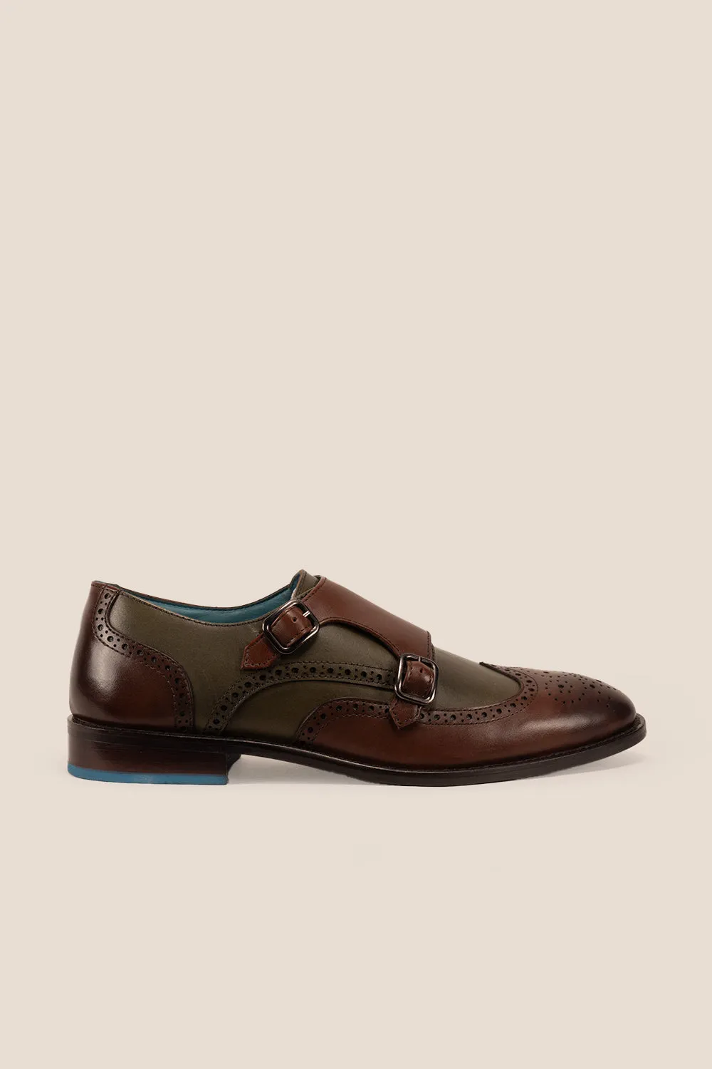 Warren Brown Green Attractive Work Shoes