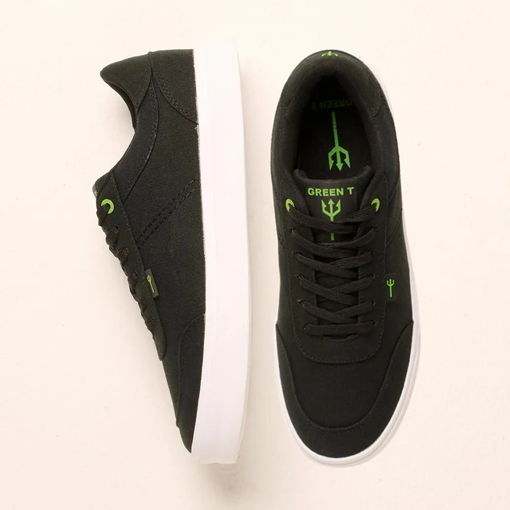 Green T Coastal Cruiser Sneaker - Rebel Black Casual Support Breathable mesh construction