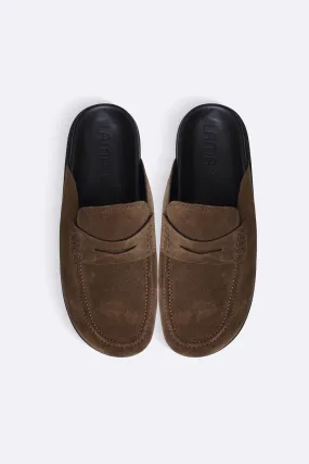 casual - style SUEDE LEATHER MULES