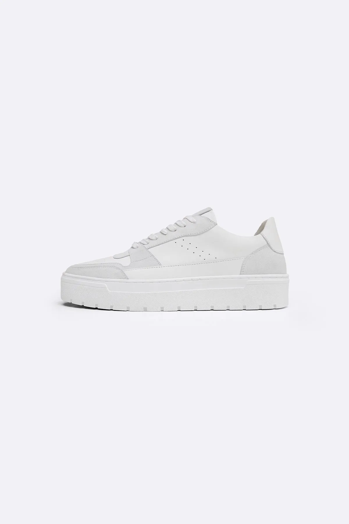 LEATHER CHUNKY SNEAKERS perforated design