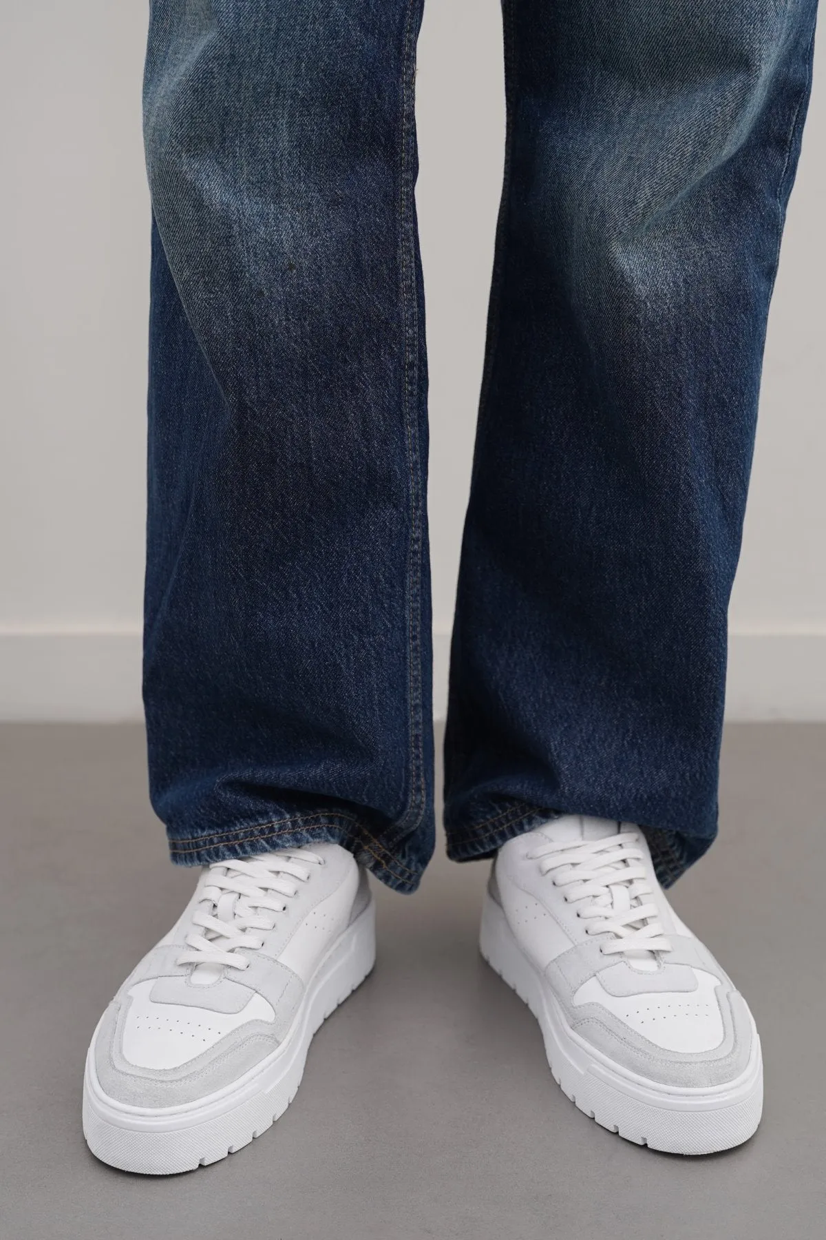 Multi Density Outsole LEATHER CHUNKY SNEAKERS